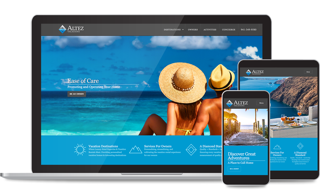 Altez Vacations Custom Web Design