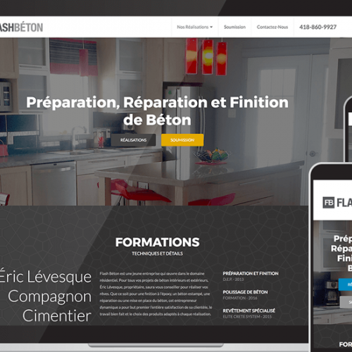 Flash Béton Custom Web Design