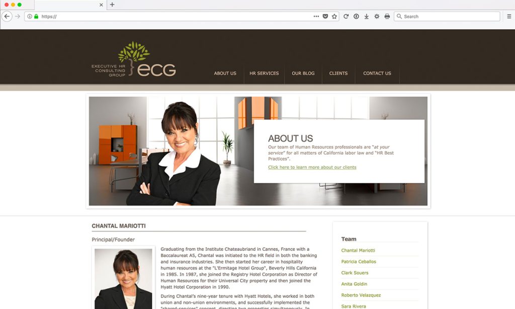 ECG Website Design