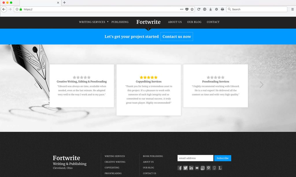 Writer Website Design